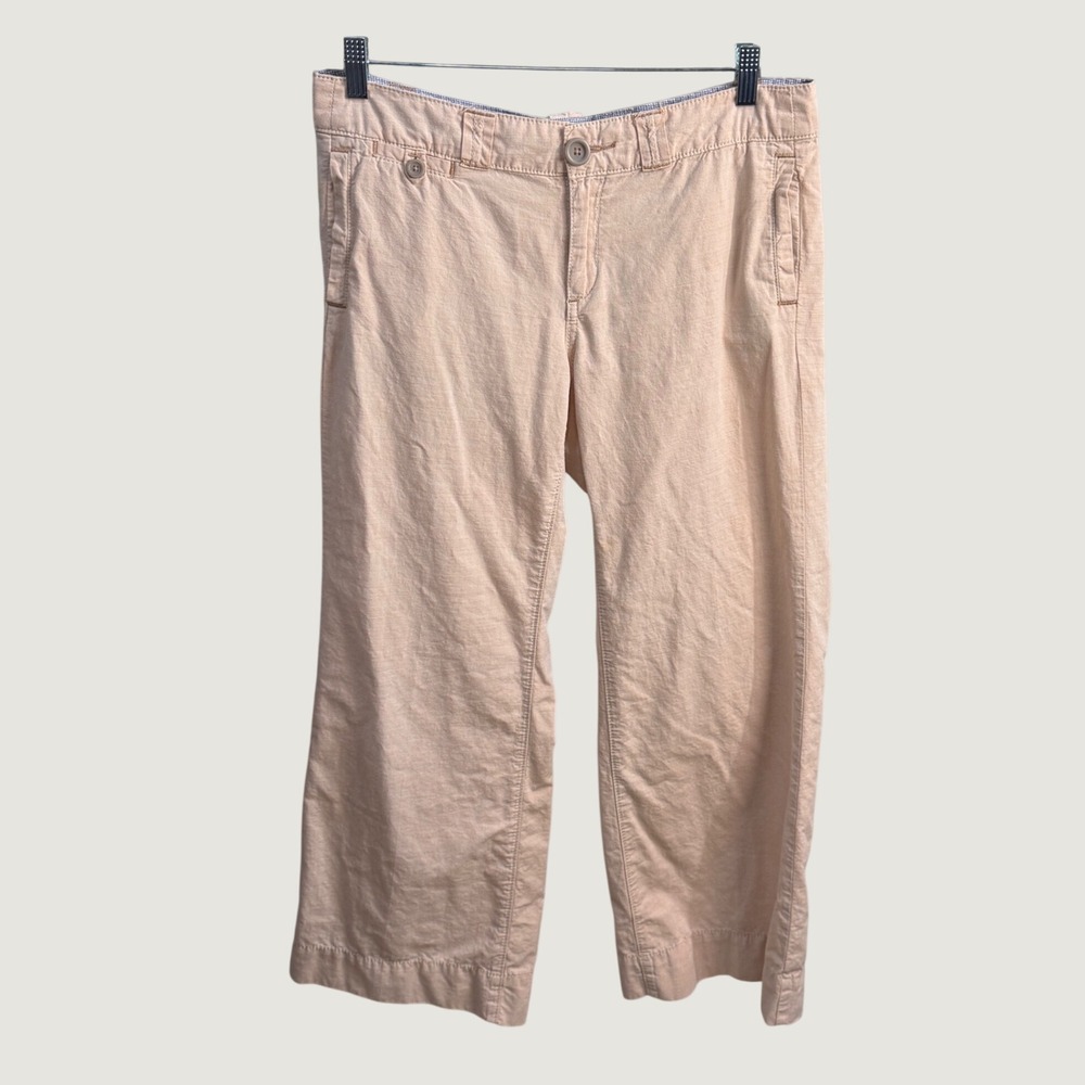 Pilcro and the Letterpress Wide Leg Pants Peach Cotton Fall Heritage Preppy 30